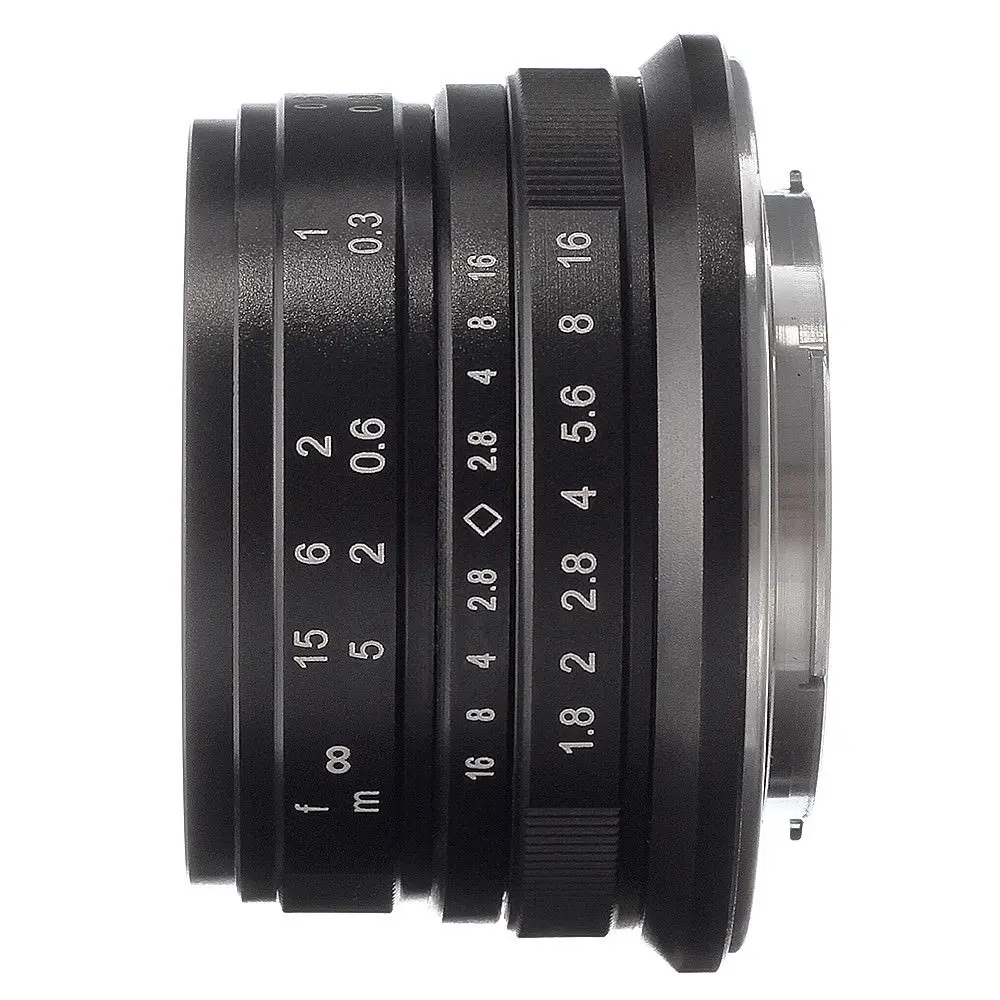 25 мм F/1,8 объектив с ручной фокусировкой MF для Canon EOS M EF-M Mount EOS M, M2, M3, M5, M6, M10, M100 серебристый/черный