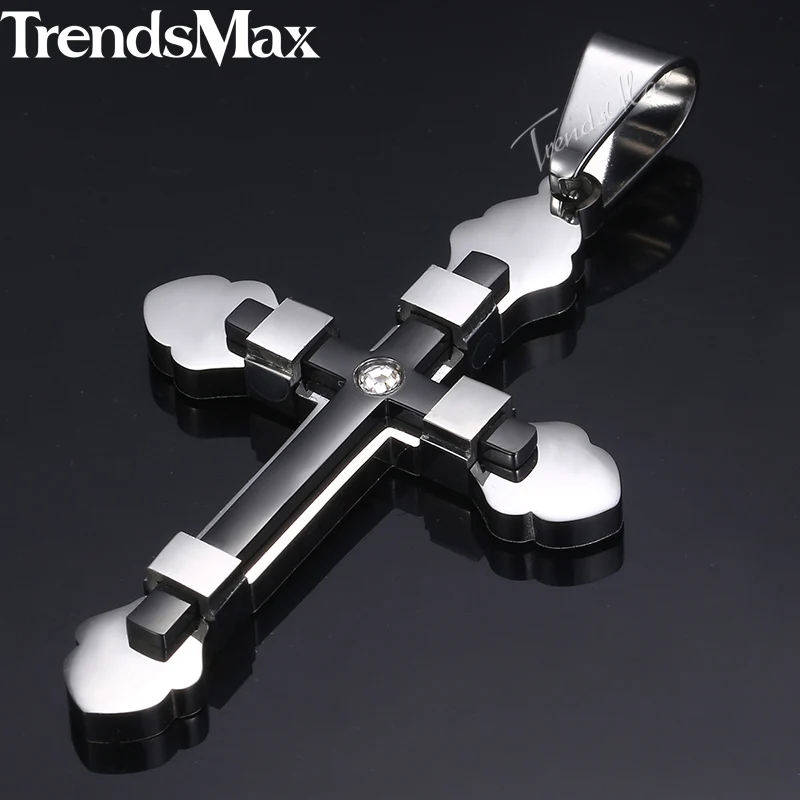 Мужской кулон из нержавеющей стали черный/золотой/серебристый в стиле хип хоп