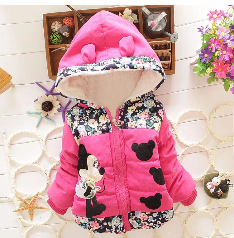 New Girls jackets fashion Minnie cartoon Clothing coat baby girl winter warm and casual Outerwear for 1-5 years old Kids jackets images - 6