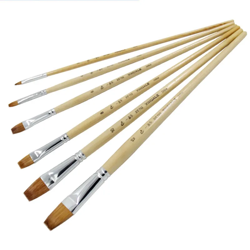 6pcs/Set,high quality weasel hair level peak Watercolor gouache acrylics oil painting pen special for examination painting brush
6pcs/Set,high quality weasel hair level peak Watercolor gouache acrylics oil painting pen special for examination painting brush