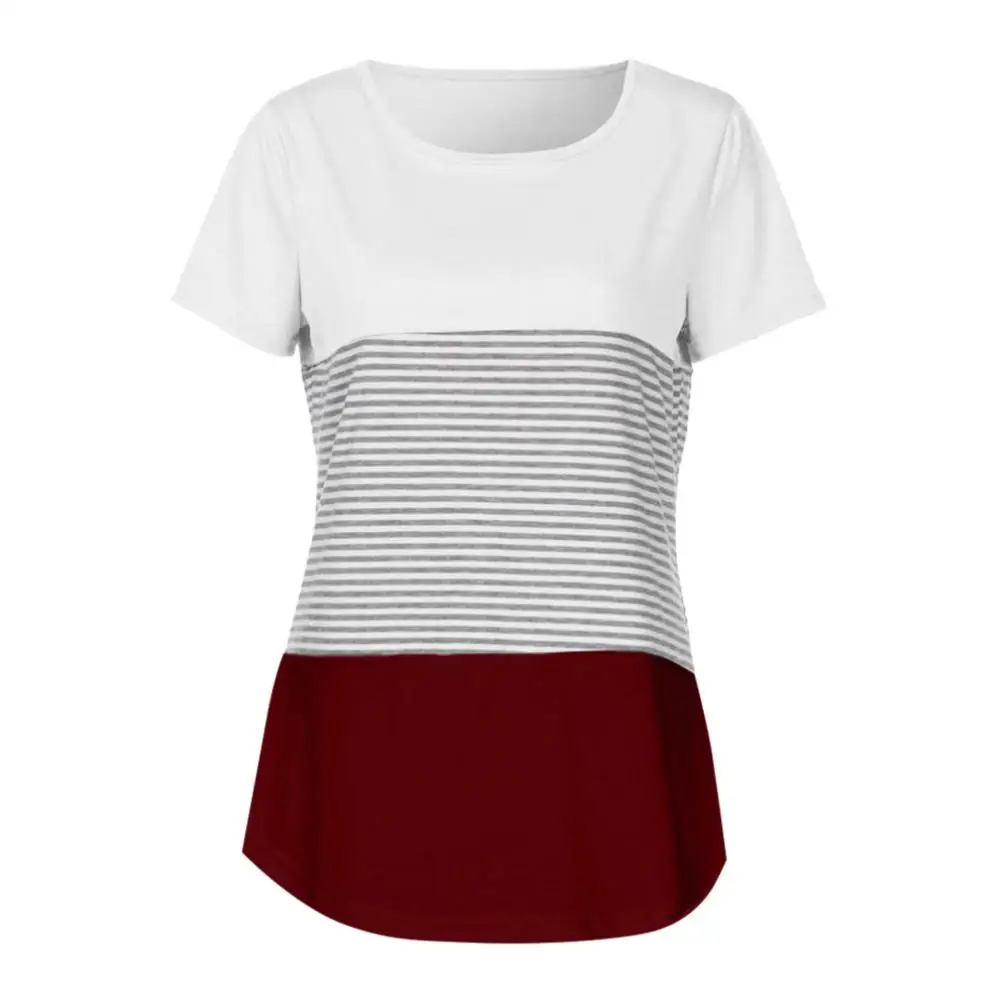 Женская футболка с круглым вырезом и коротким рукавом Повседневная летняя