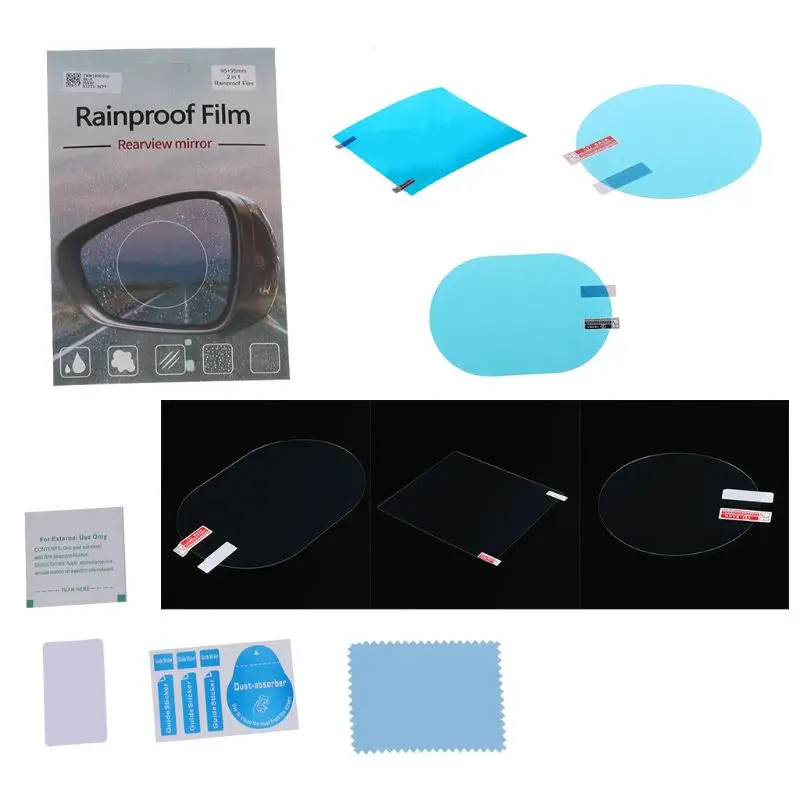 2 шт. Автомобильное зеркало заднего вида защитная пленка анти-туман окно
