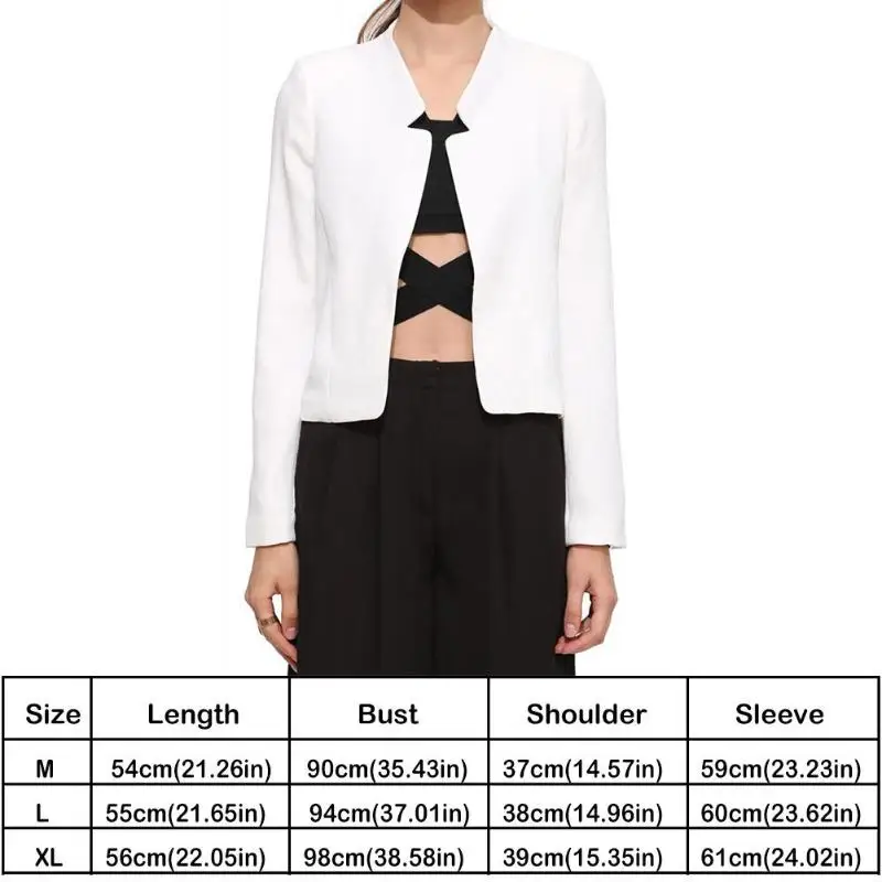 

Autumn Ladies Stand Collar Blazer Long Sleeve Casual Women Fashion Jacket