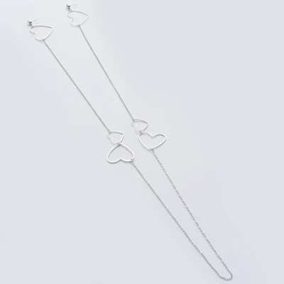Silver E0296A Корейские длинные серьги с кисточками для женщин, аксессуары, Золотая подвеска, цельная цепочка для тела, модные серьги с подвесками, ювелирные изделия - Окраска металла: Silver E0296A