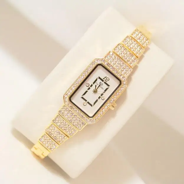 2019 New Hot Women Watch Rhinestone Lady Diamond Stone Dress Watches Stainless Steel Bracelet Wristwatch lady Square Clock Наручные