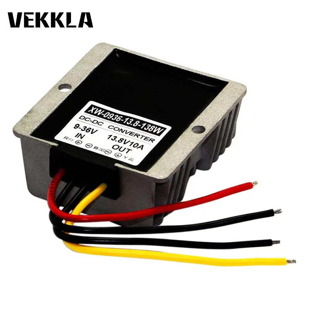 Водонепроницаемый ударопрочный светодиодный Автомобильный дисплей постоянного тока 9 В/36 В до 13,8 В 10 А 138 Вт понижающий модуль преобразователя регулятора мощности