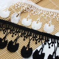 15yards polyester embroidery lace ribbon tassel fabric diy handmade sewing supplies water soluble lace curtain fringe trims