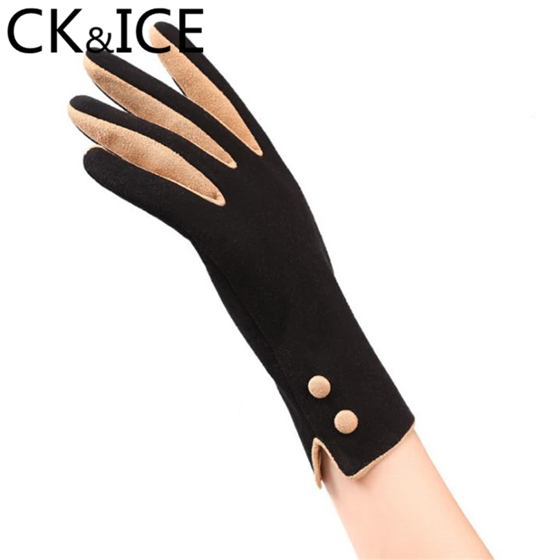 CK &amp ICE классические женские Теплые наручные перчатки с сенсорным экраном зимние