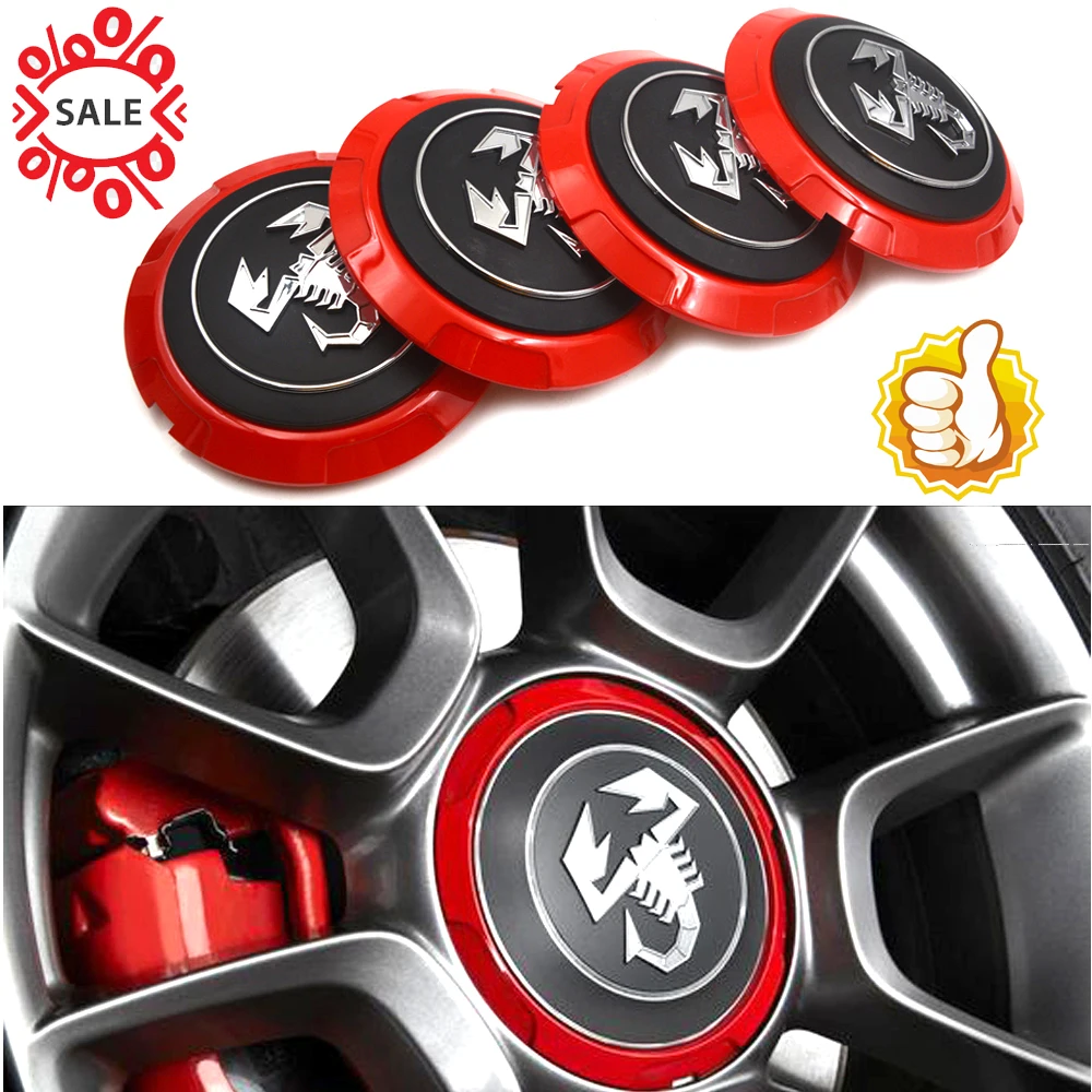 4 шт./компл. 133 мм ступица ступицы из сплава для Fiat 500 Abarth 04726184AA 53106013 86919 черный и