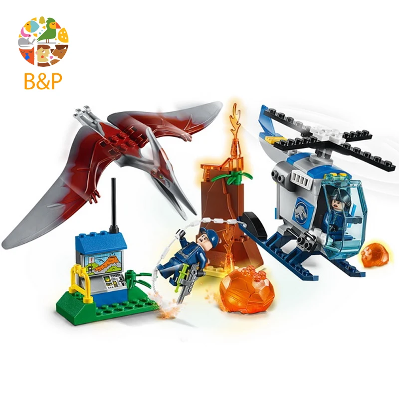 2018 Новый legoing 10756 96 шт мир Юрского периода Модель побега Pteranodon строительные блоки