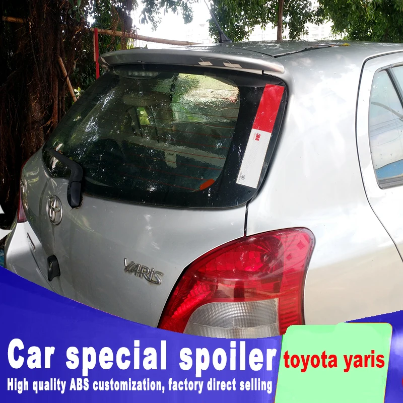 Спойлер для toyota Yaris 2008 2009 2010 2011 2012 2013 года высококачественный спойлер из АБС