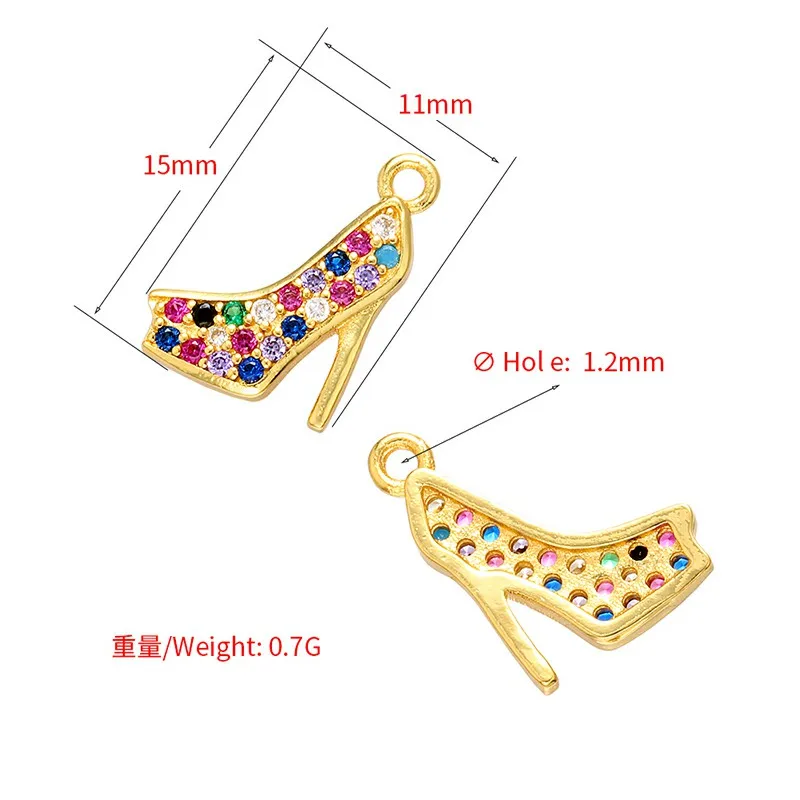 high heel ZHUKOU Высококачественная модная подвеска в виде короны на высоком каблуке для ювелирных изделий Ожерелье Серьги Аксессуары Модель: VS452 - Цвет: high heel