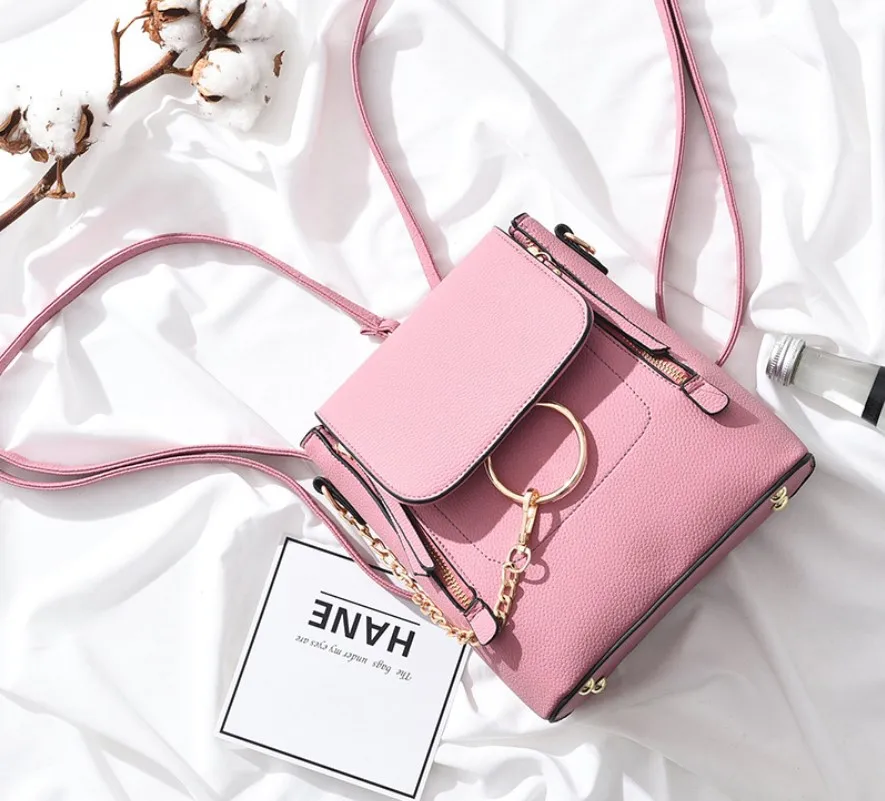 01 Pink Новые модные из искусственной кожи Для женщин Backapck женские сумки на плечо школьный рюкзак для подростков Известный Дизайн Сумки женские рюкзаки Blosa - Цвет: 01 Pink
