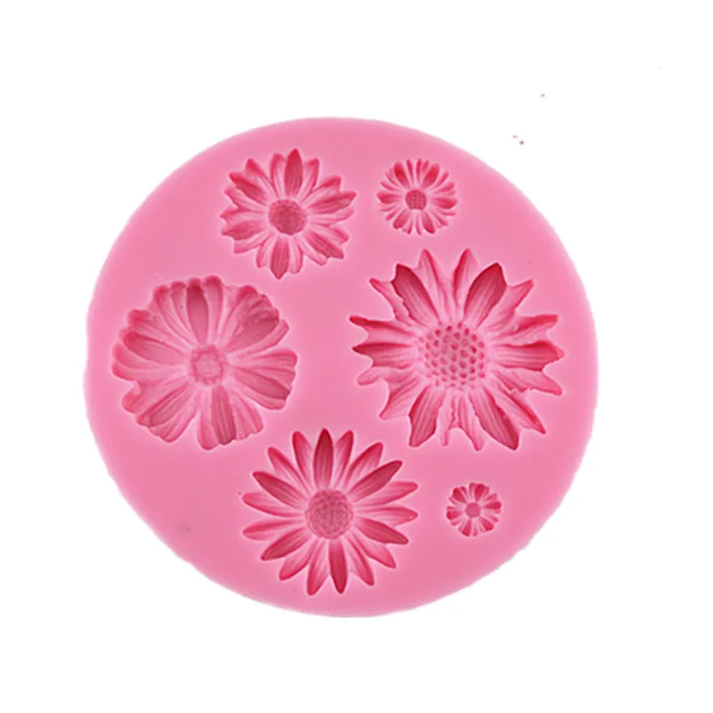 Бесплатная доставка 3D силиконовая форма для торта в форме хризантемы формы мыла