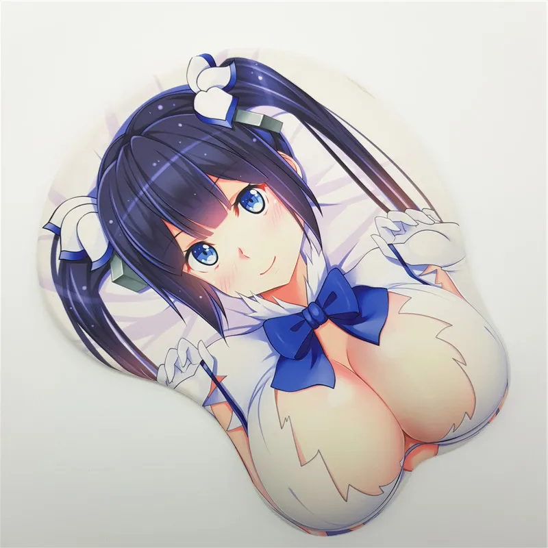 Подземный город для поиска знакомых hestia аниме 3D Oppai коврик мыши на запястье |