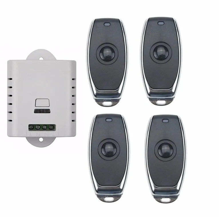 2016 новинка AC 85v 110v 120v 220v беспроводной пульт дистанционного управления с ручной кнопкой 1 приемник + 4 передатчика