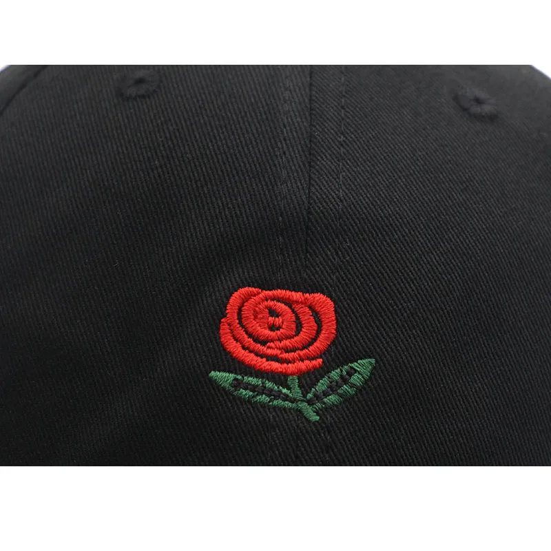 Роза вышивка шляпа в стиле хип хоп шапка 2018 мода бейсболка мужчины snapback Шапки