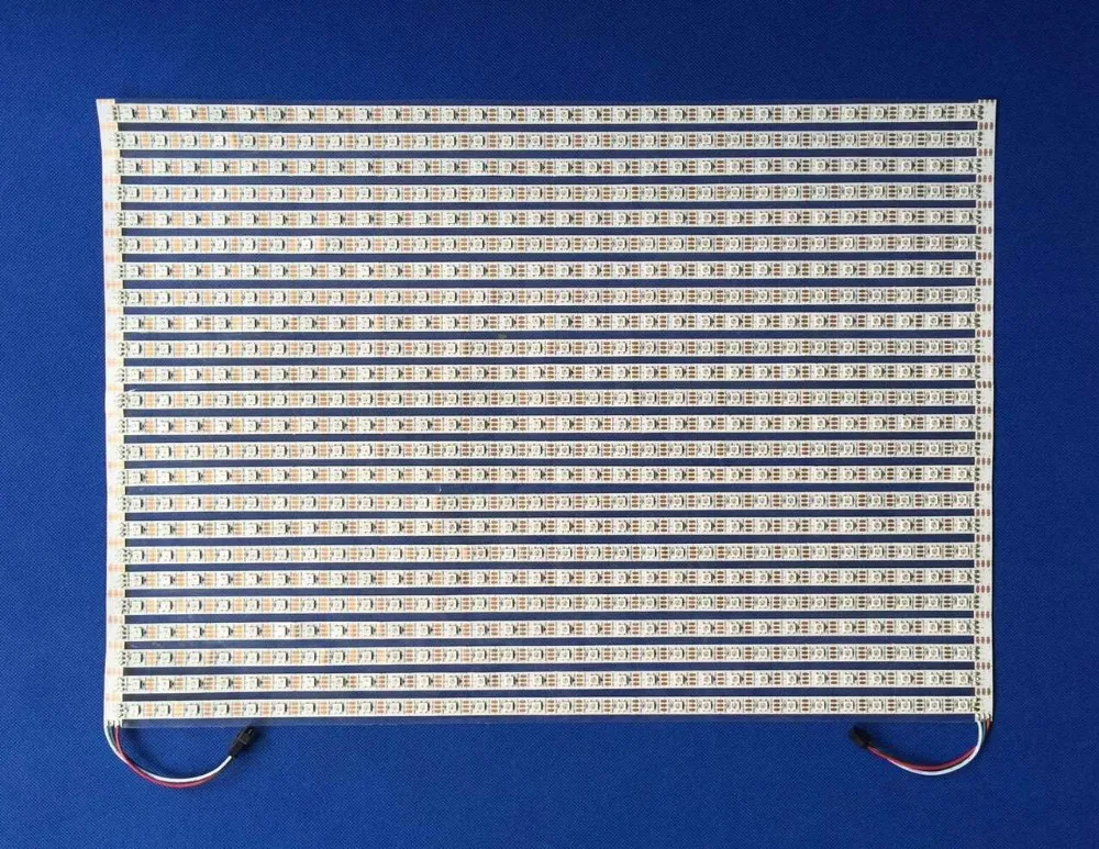30*24 пикселей RGB полный цвет WS2813 Гибкая светодиодная Пиксельная панель света DC5V