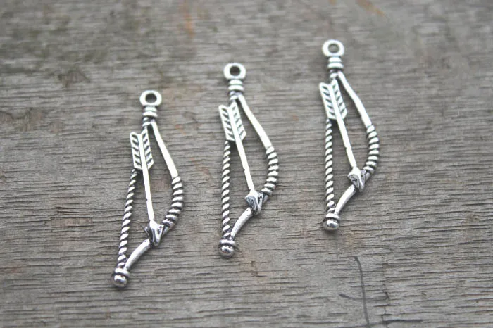 25 шт./лот Подвески в виде банта и стрелы 38x10x2 мм|charm pendant|arrow charmcharm arrow |