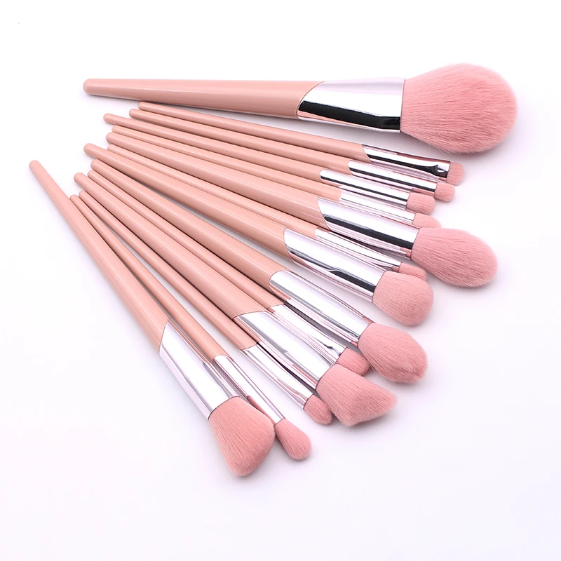 Набор красивых Пластиковых косметических кистей под заказ 14 шт.|Аппликатор теней