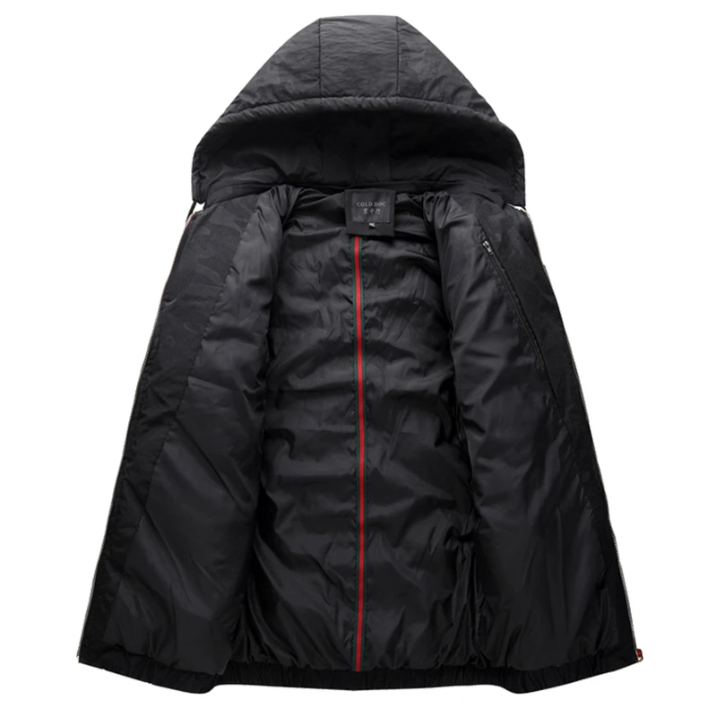4XL-9XL, хорошие зимние куртки, большие размеры, парки, мужские, черные, с капюшоном, толстые, теплые, с хлопковой подкладкой, зимние куртки, Jaqueta Masculina Inverno W12