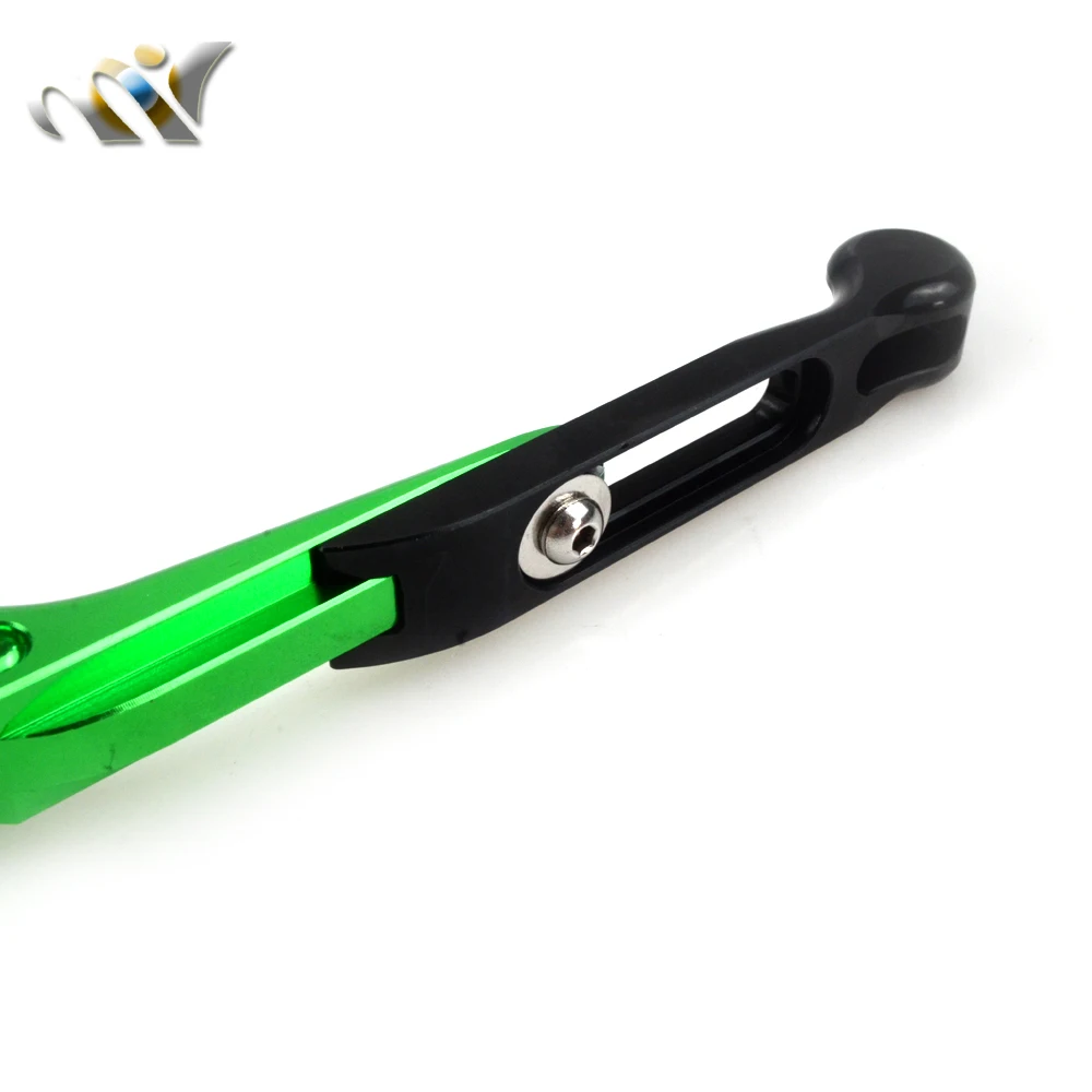 

Laser Logo Green&Titanium CNC Adjustable Motorcycle Brake Clutch Levers For Kawasaki ZX6R ZX-6R ZX 6R 2000 2001 2002 2003 2004
