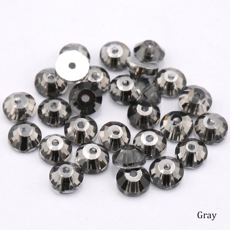 5mm Gray 5 мм цветной стеклянный материал 1440 шт круглый кристалл горного хрусталя 5 мм камень для пришивания с плоской задней частью 1 Отверстие аксессуары для украшения одежды - Цвет: 5mm Gray