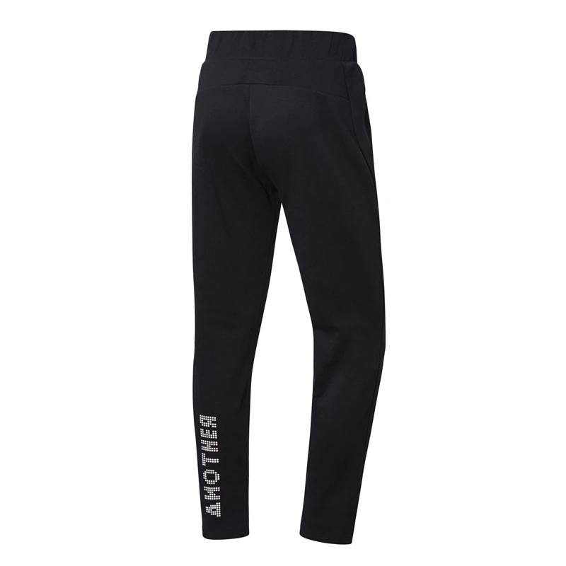 Женские спортивные штаны Li-Ning прямые из 87% хлопка и полиэстера с подкладкой li ning