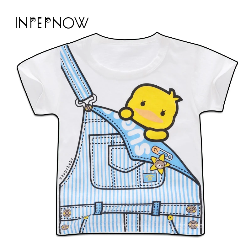 Детские футболки для девочек 2019 с принтом животных маленьких мальчиков детская