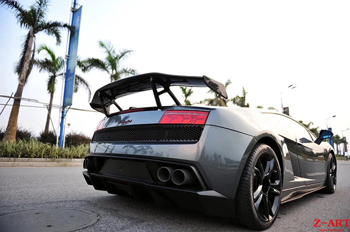 Z-ART углеродного волокна задний спойлер для Lamborghini Gallardo LP550 LP560 LP570 заднее крыло |
