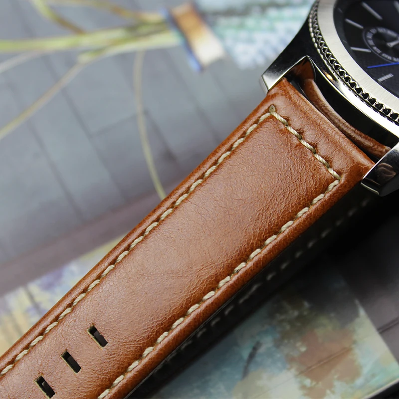 Ремешок кожаный для наручных часов браслет Samsung Galaxy Watch 46 мм Gear S3 Huawei GT Amazfit 2 22