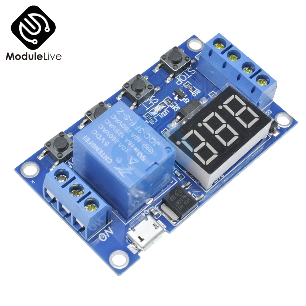 Цифровой светодиодный дисплей с микро USB 5 В|switch relay module|switch relaycycle timer |