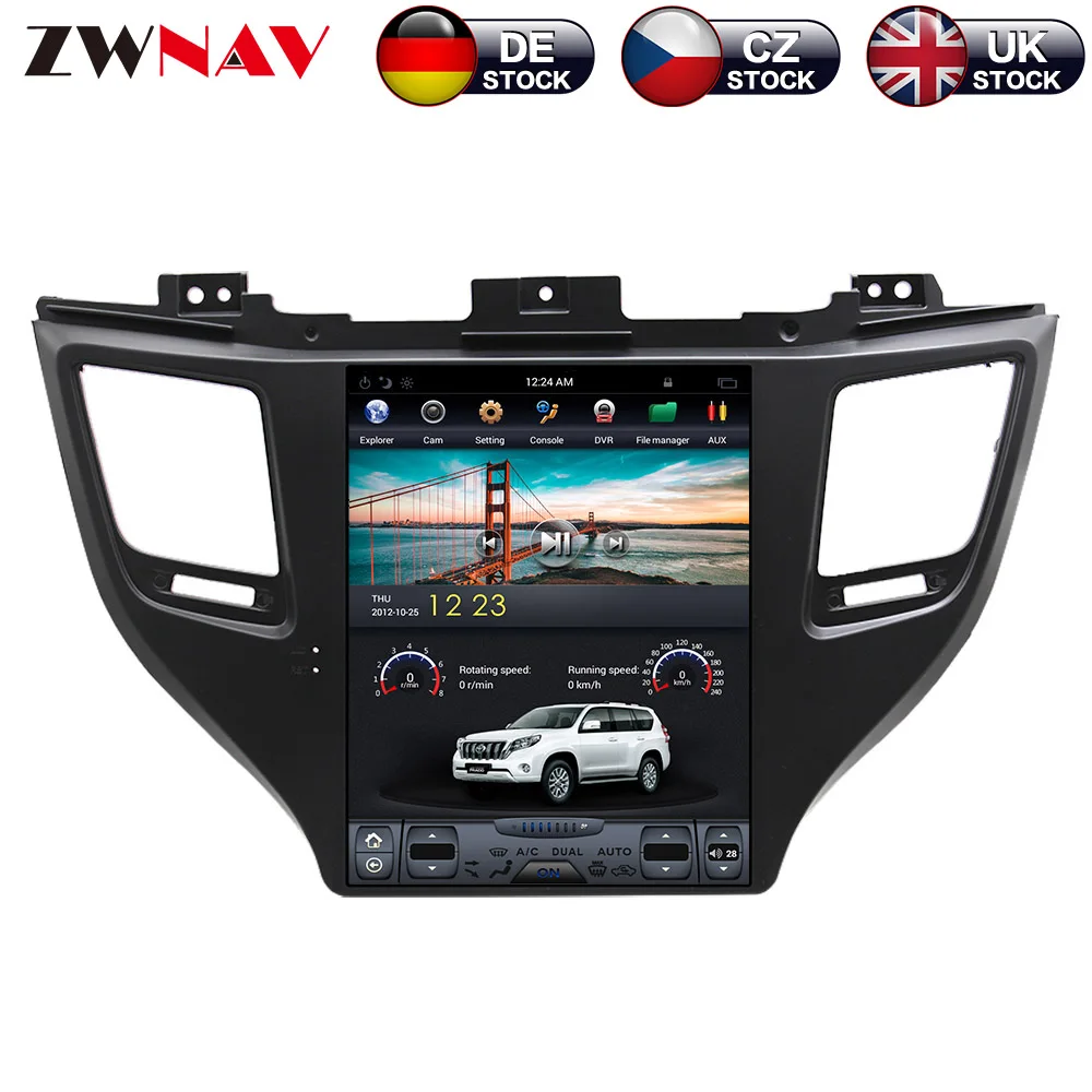 ZWNVA Тесла ips Экран Android 7,1 автомобиль нет компакт-дисков DVD плеер радио gps навигации для hyundai Tucson головное устройство