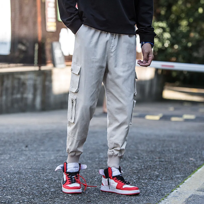 Брюки мужские свободные повседневные уличная одежда шаровары в стиле хип хоп