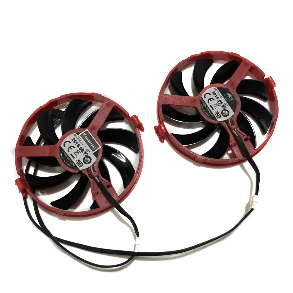 2 шт./компл. GPU радиатор FY09010H12LPB охлаждающий вентилятор для XFX R9 380X R7 370 графическая карта в качестве замены
