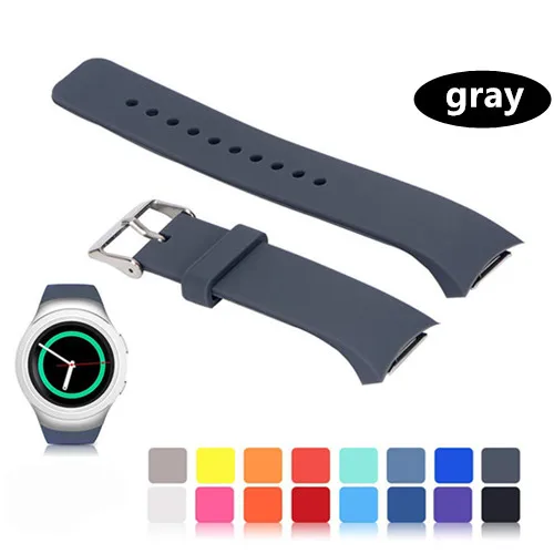 gray OSRUI спортивный ремешок для samsung Galaxy gear S2 band R720 R730 Смарт-часы силиконовый браслет на запястье correa ремешок для часов - Цвет ремешка: gray