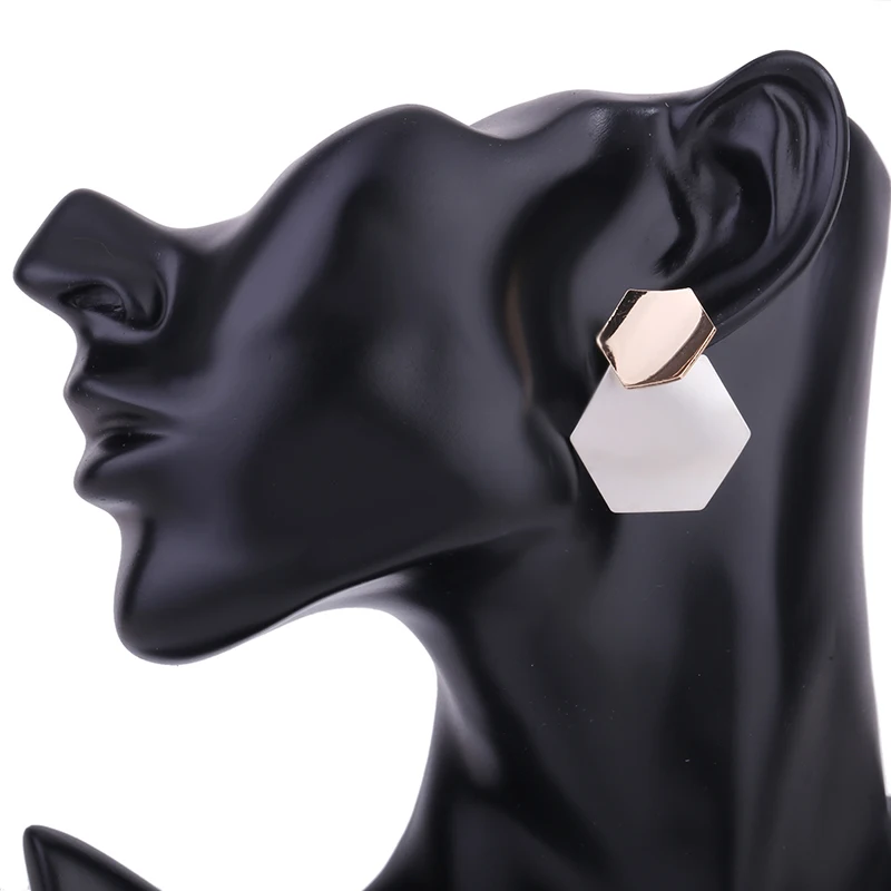 Simple Square Drop Earrings Stitching Color Geometry Punk Earring Ethnic Dangle Charm For Women Jewelry brincos bijoux | Украшения и