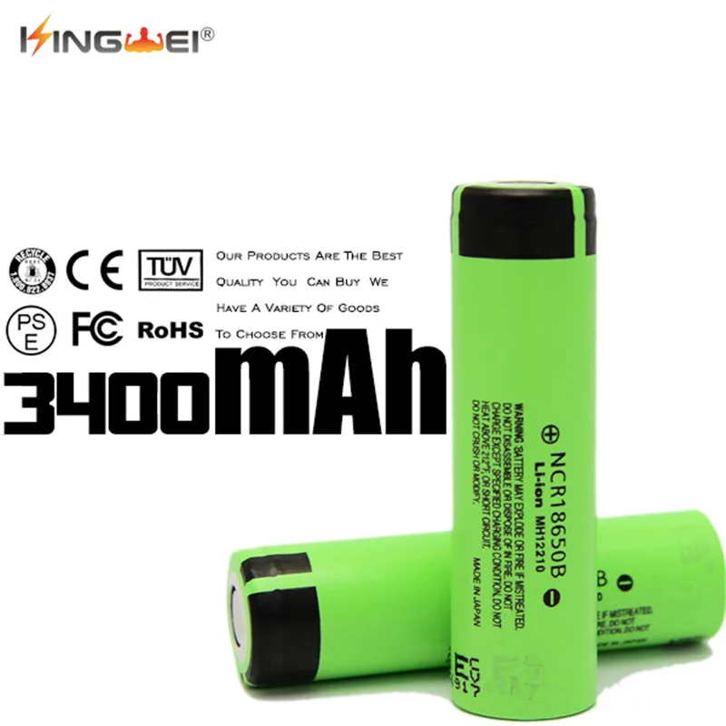 KingWei 100 шт. оптом для Panasonic 3400 мАч 3 7 В imr 18650 аккумулятор|imr 18650|18650 batterybattery |