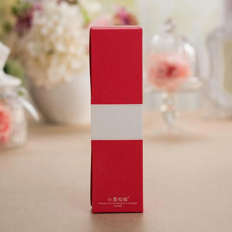 50 шт. красная коробка прокрутки лазерной резки упакованная Свадебная