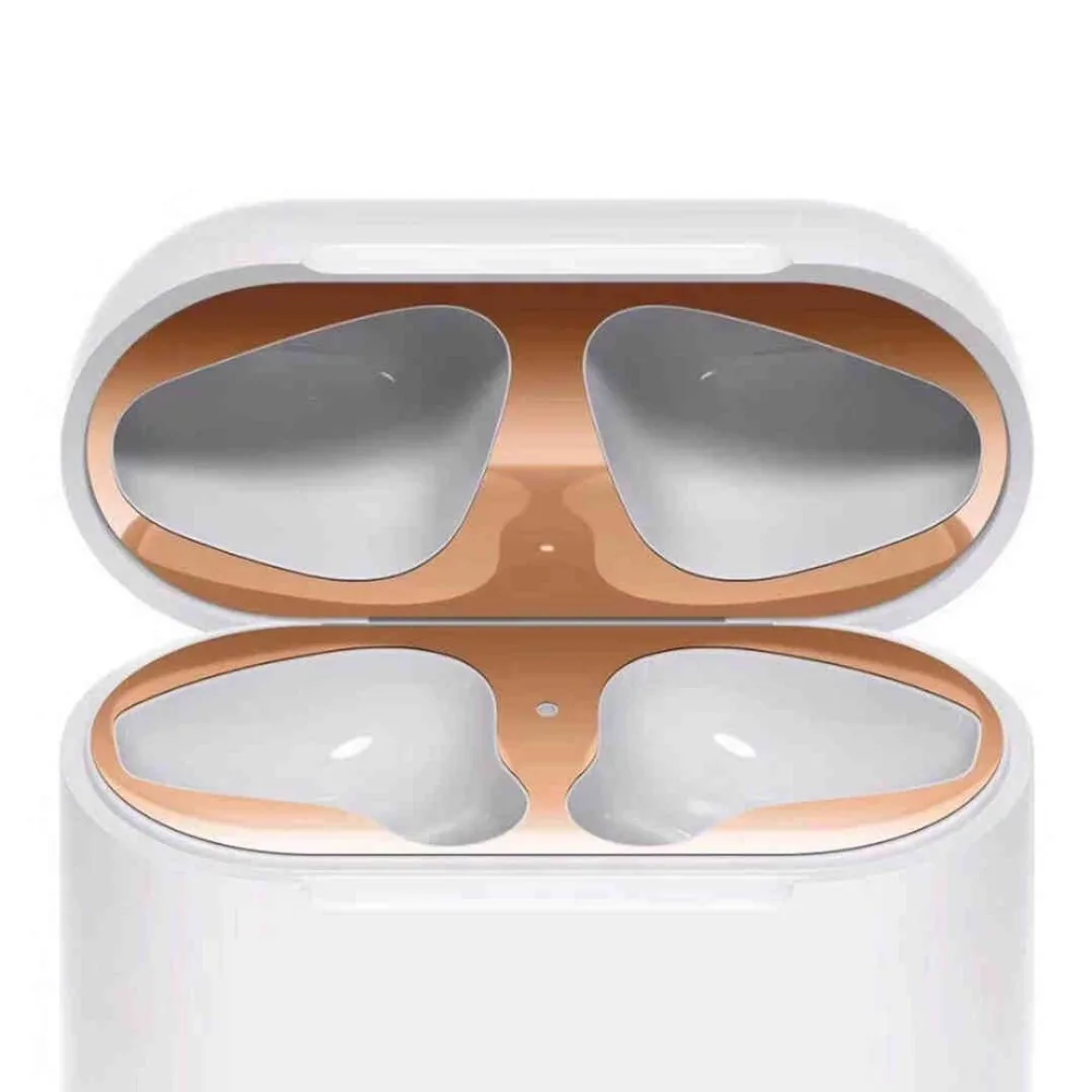 Металлическая защита от пыли для Apple AirPods чехол аксессуар защитная наклейка кожи