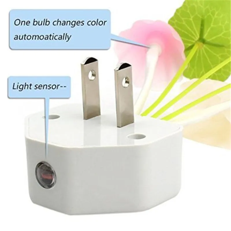 Ночник гриб lamparas лампа меняющийся красный-зеленый-синий с датчиком сумерек до