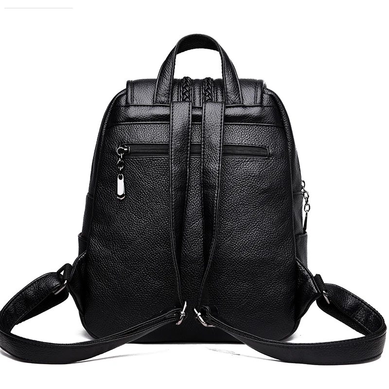 Женский кожаный рюкзак винтажный повседневный на плечо для путешествий