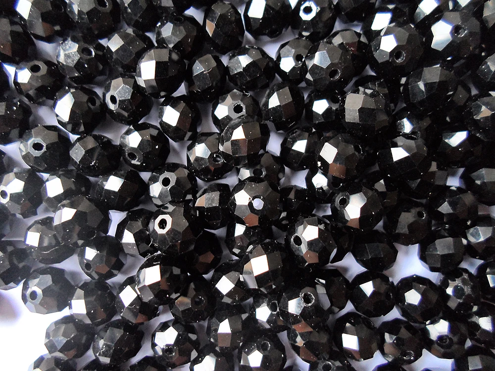 Хорошее качество 10 мм черные хрустальные бусины модные ювелирные аксессуары