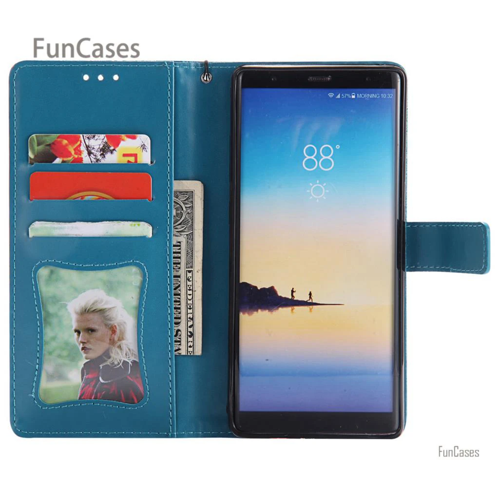 Чистый цвет лоза чехол на магнитном замке Estuche samsung Note 8 PU кожаная сумка Caso