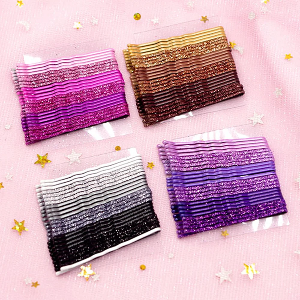 24pc/set Glitter Hair Clips Bobby Pin Wedding Alloy Jewelry Accessories for Women Girls | Красота и здоровье