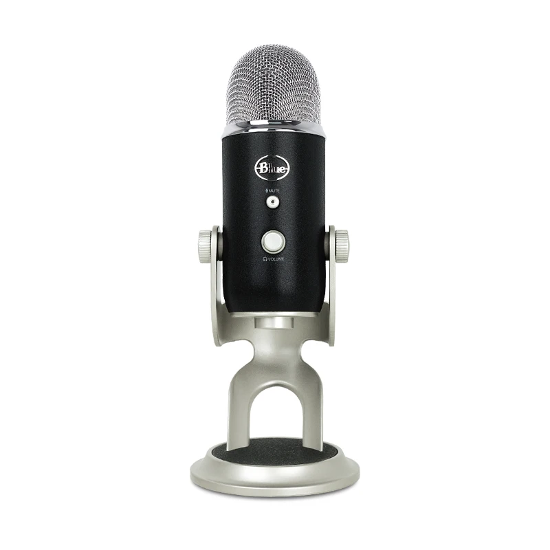 black Blue Yeti Pro Studio Настольный цифровой USB/iOS записывающий микрофон профессиональный конденсаторный микрофон караоке песня студия запись live - Цвет: black