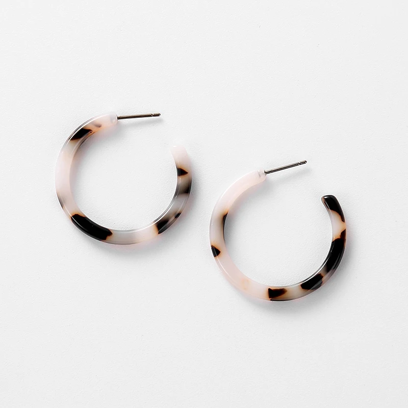 2018 Новые Модные леопардовые серьги для женщин Brincos Tortoiseshell круглые гвоздики