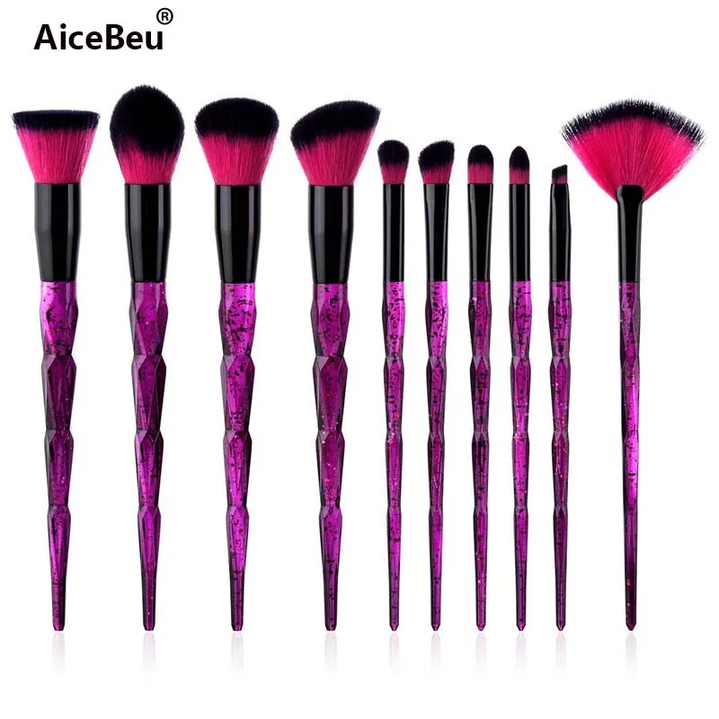 AiceBeu 10 шт. Алмазная Звездная кисть набор кистей для макияжа нейлоновые волосы