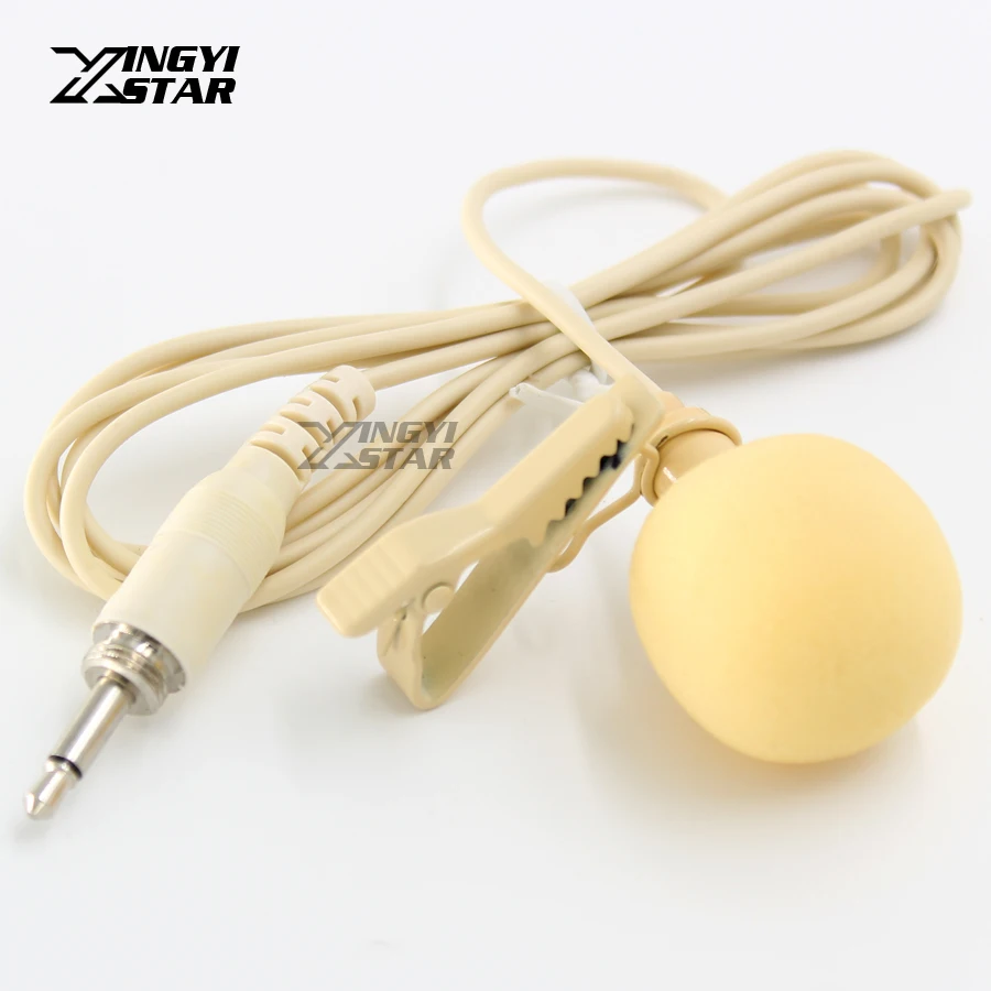 Петличный микрофон телесного цвета петличный с зажимом на лацкан винтовой