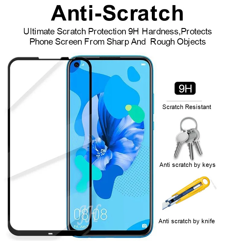 2 упаковки полное покрытие закаленное стекло защита для экрана Huawei P20 Lite 2019 9 H